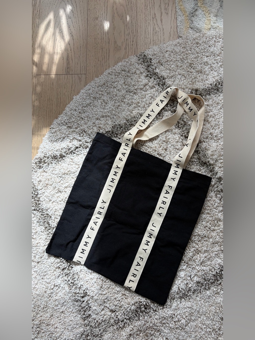 Jimmy Fairly Canvas Tote Bag Black NWOT Large